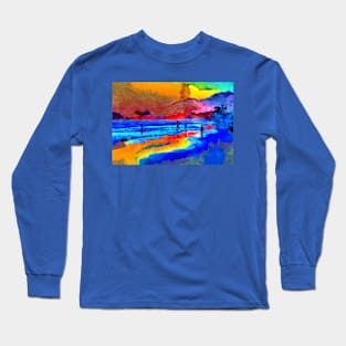 Wild Blue Beach Dancer Long Sleeve T-Shirt